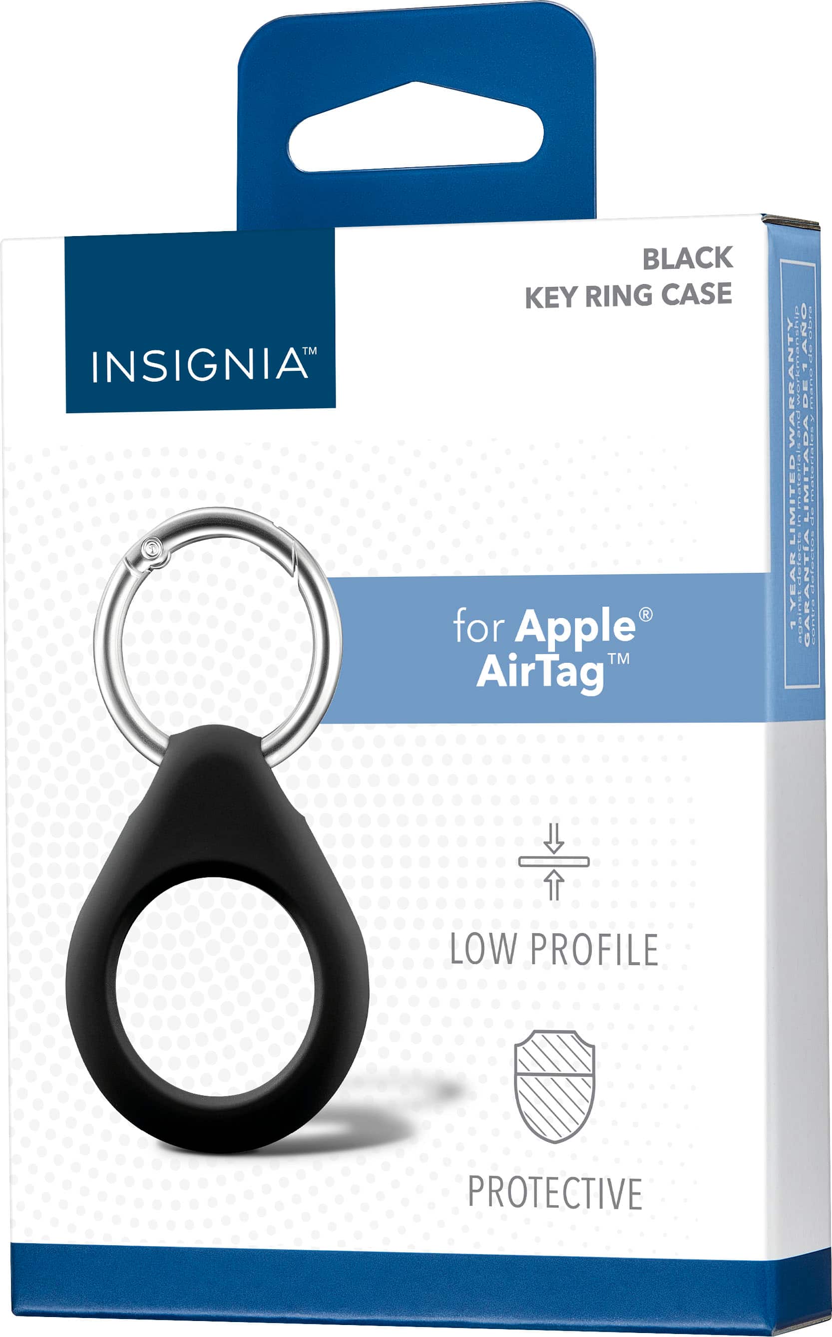 Alt View 12. Insignia™ - Key Ring Case for Apple AirTag - Black.