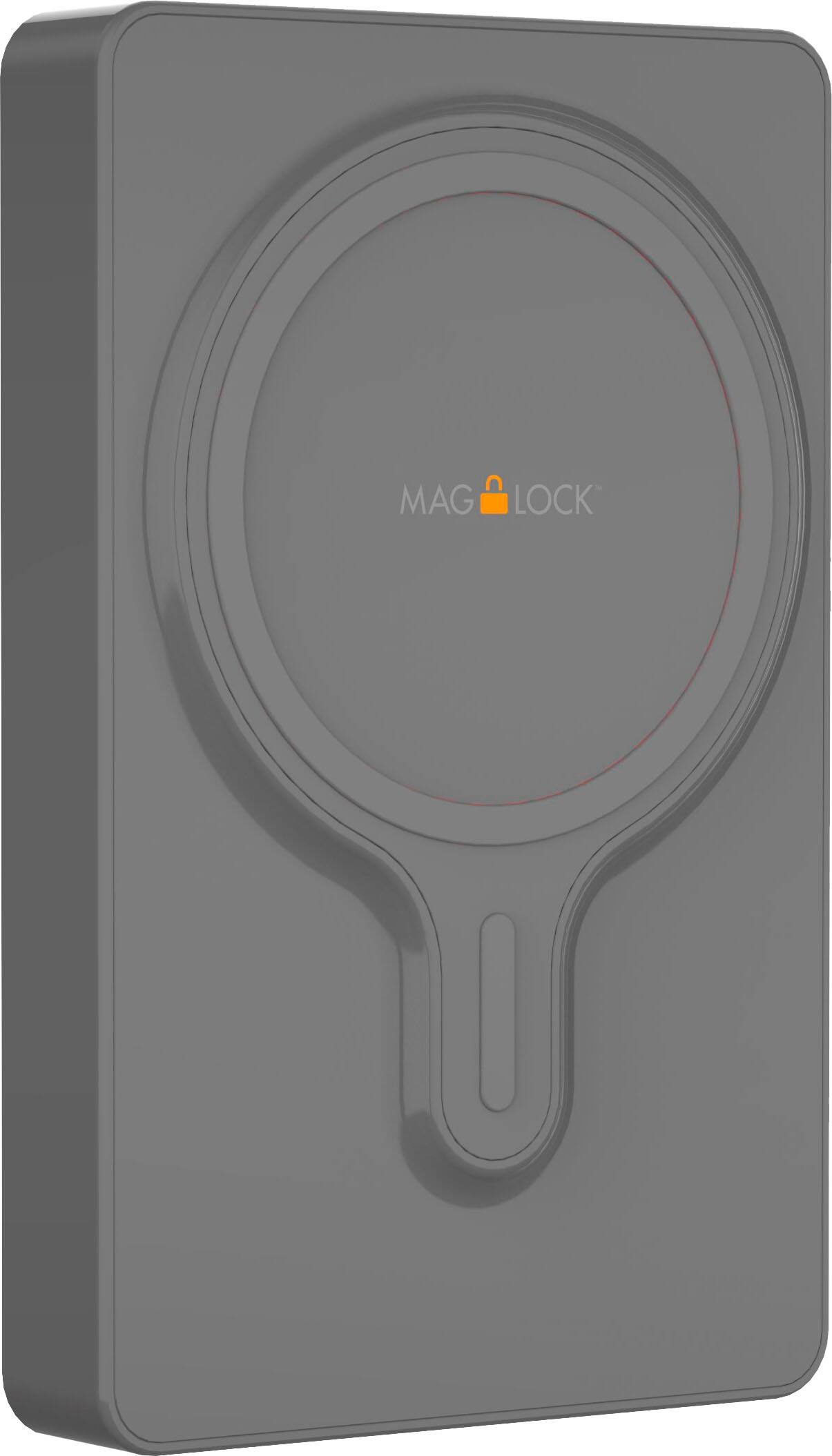 Angle. myCharge - MagLock 6000mAh Wireless Magnetic MagSafe Powerbank Portable Charger - Graphite.