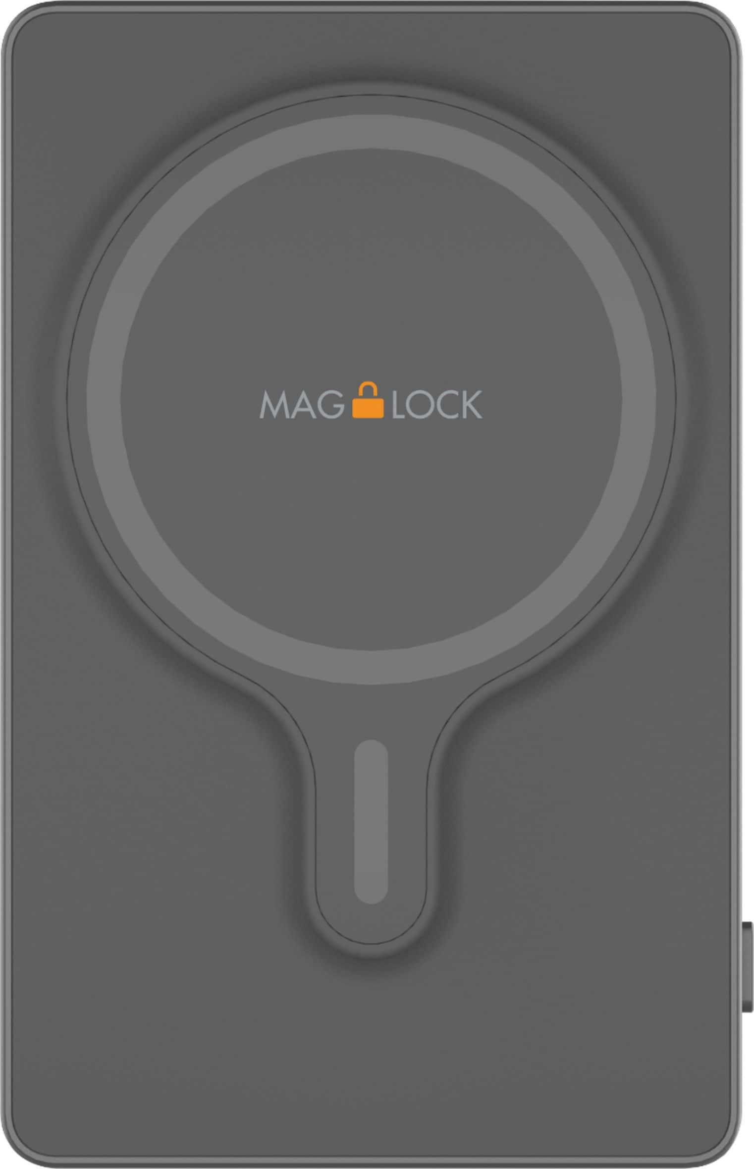Front. myCharge - MagLock 6000mAh Wireless Magnetic MagSafe Powerbank Portable Charger - Graphite.