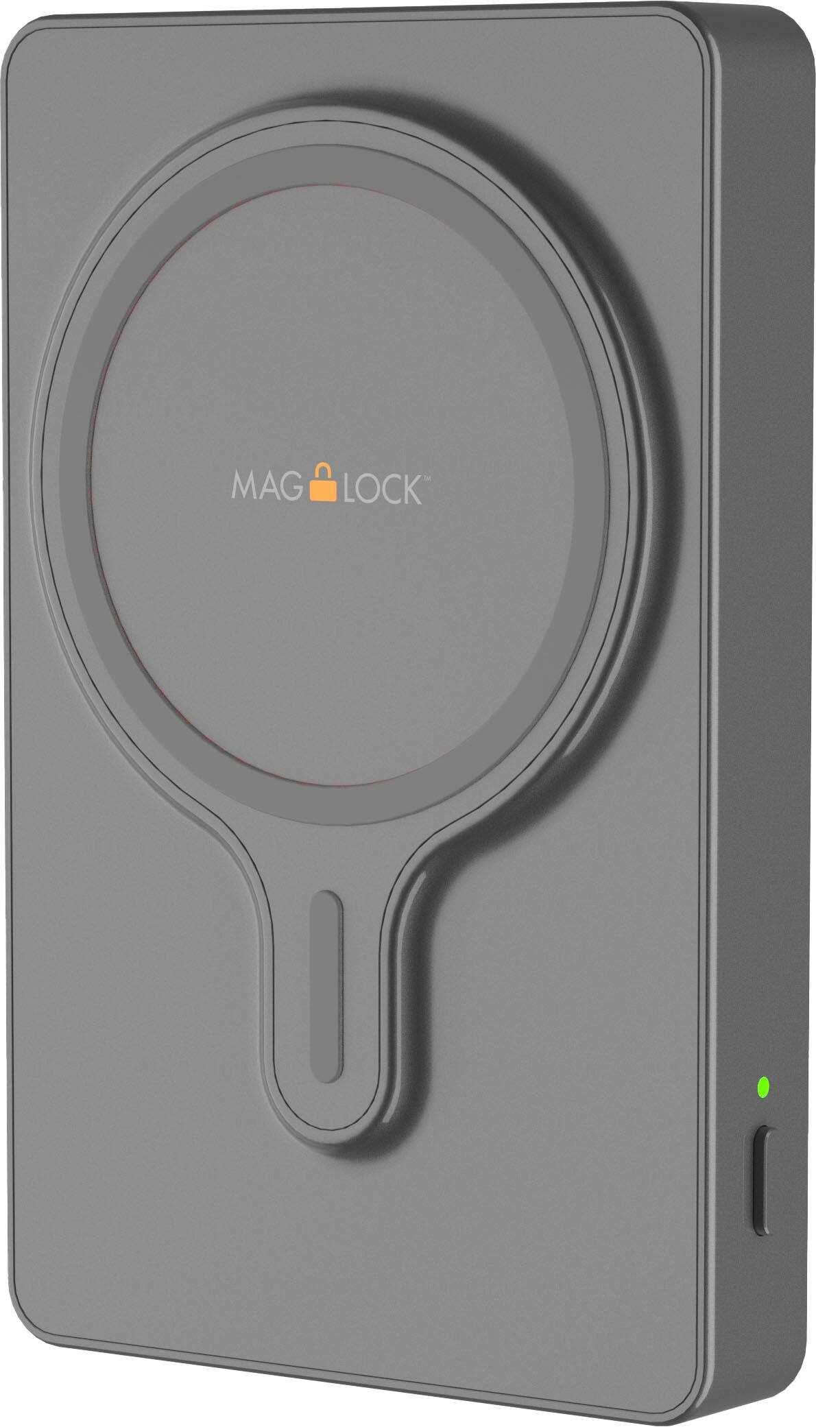 Alt View 16. myCharge - MagLock 6000mAh Wireless Magnetic MagSafe Powerbank Portable Charger - Graphite.