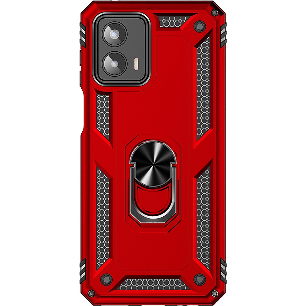 Angle View: SaharaCase - Military Kickstand Series Case for Motorola Moto G Stylus 5G - Red