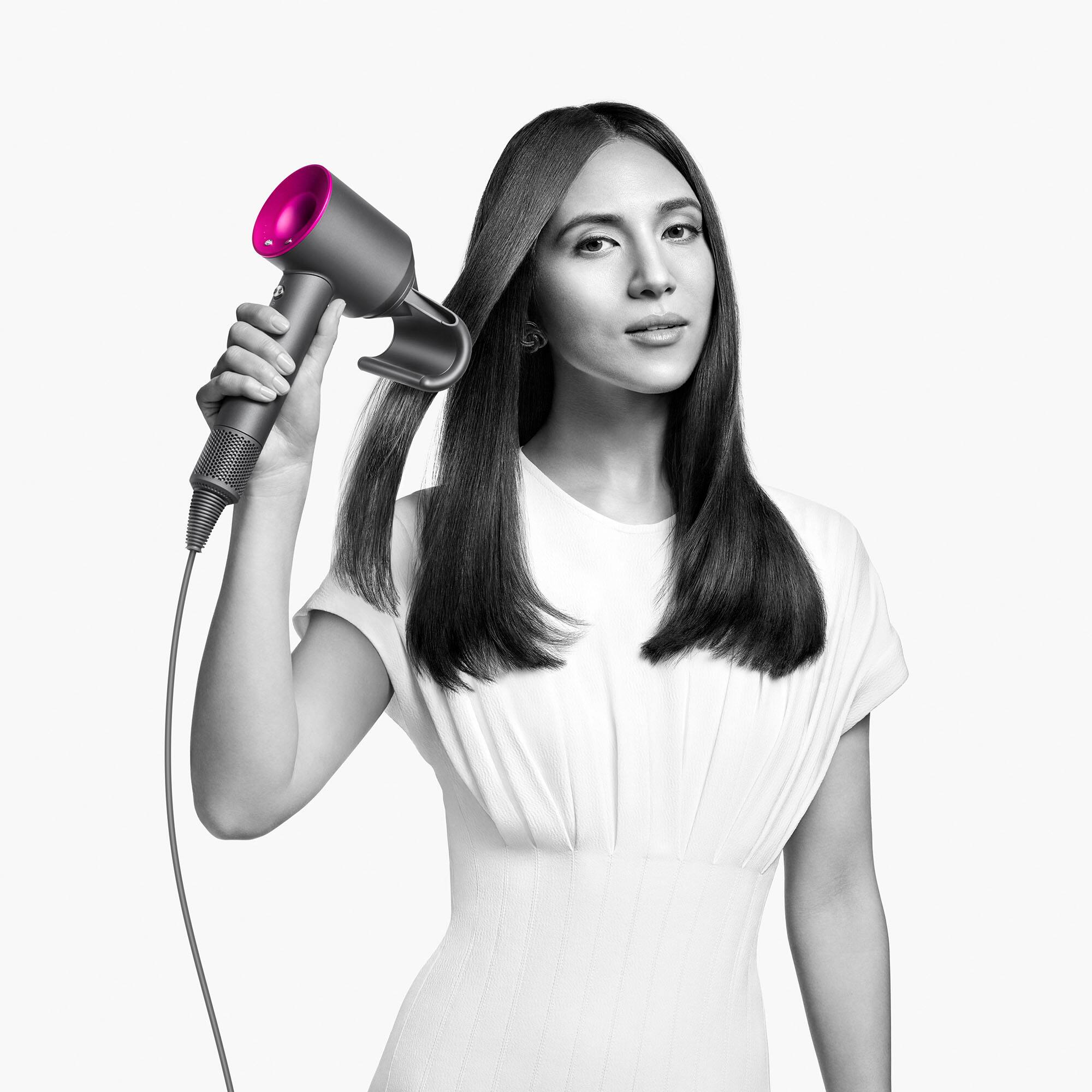 Alt View 19. Dyson - Supersonic Hair Dryer - Iron/Iron/Fuchsia.
