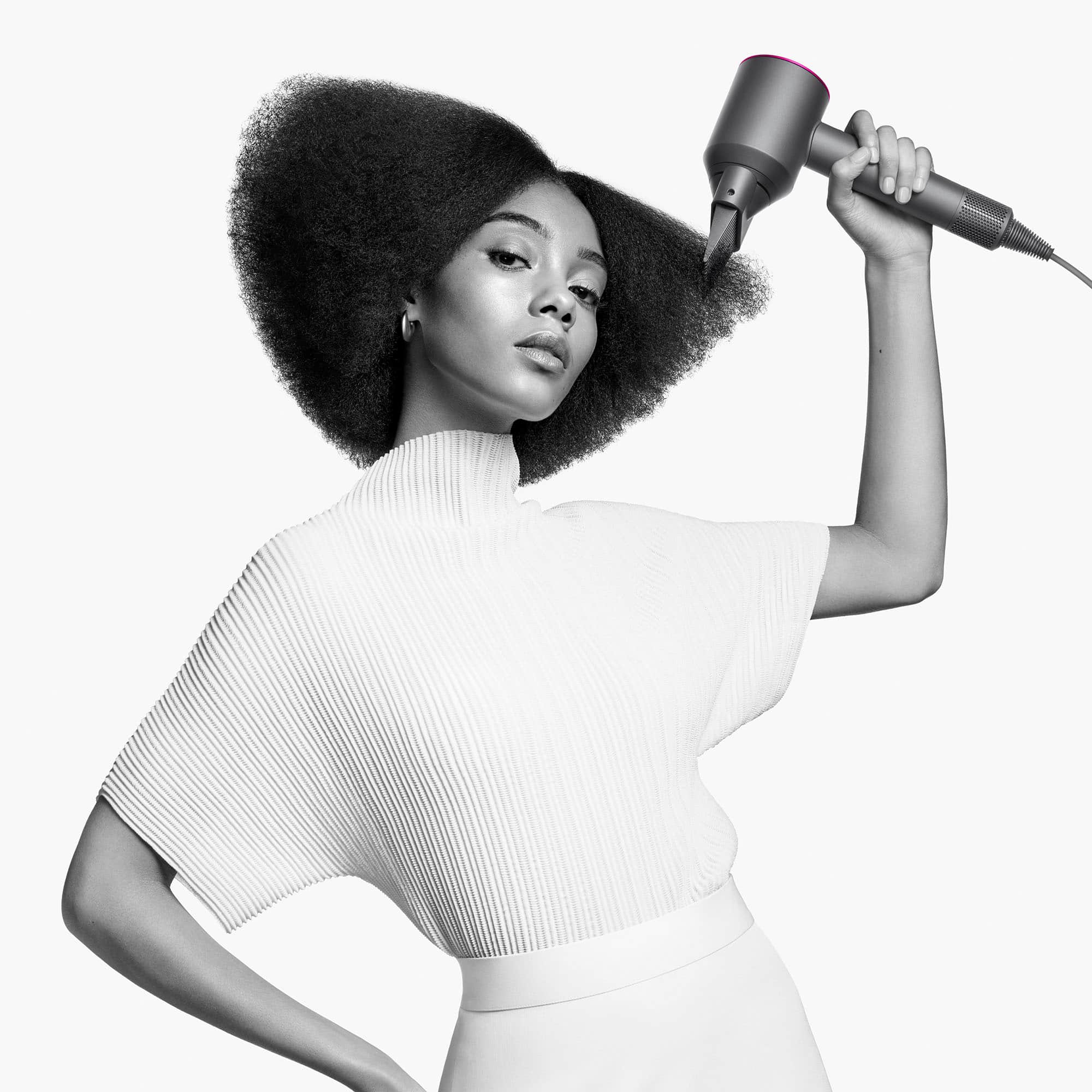 Alt View 20. Dyson - Supersonic Hair Dryer - Iron/Iron/Fuchsia.