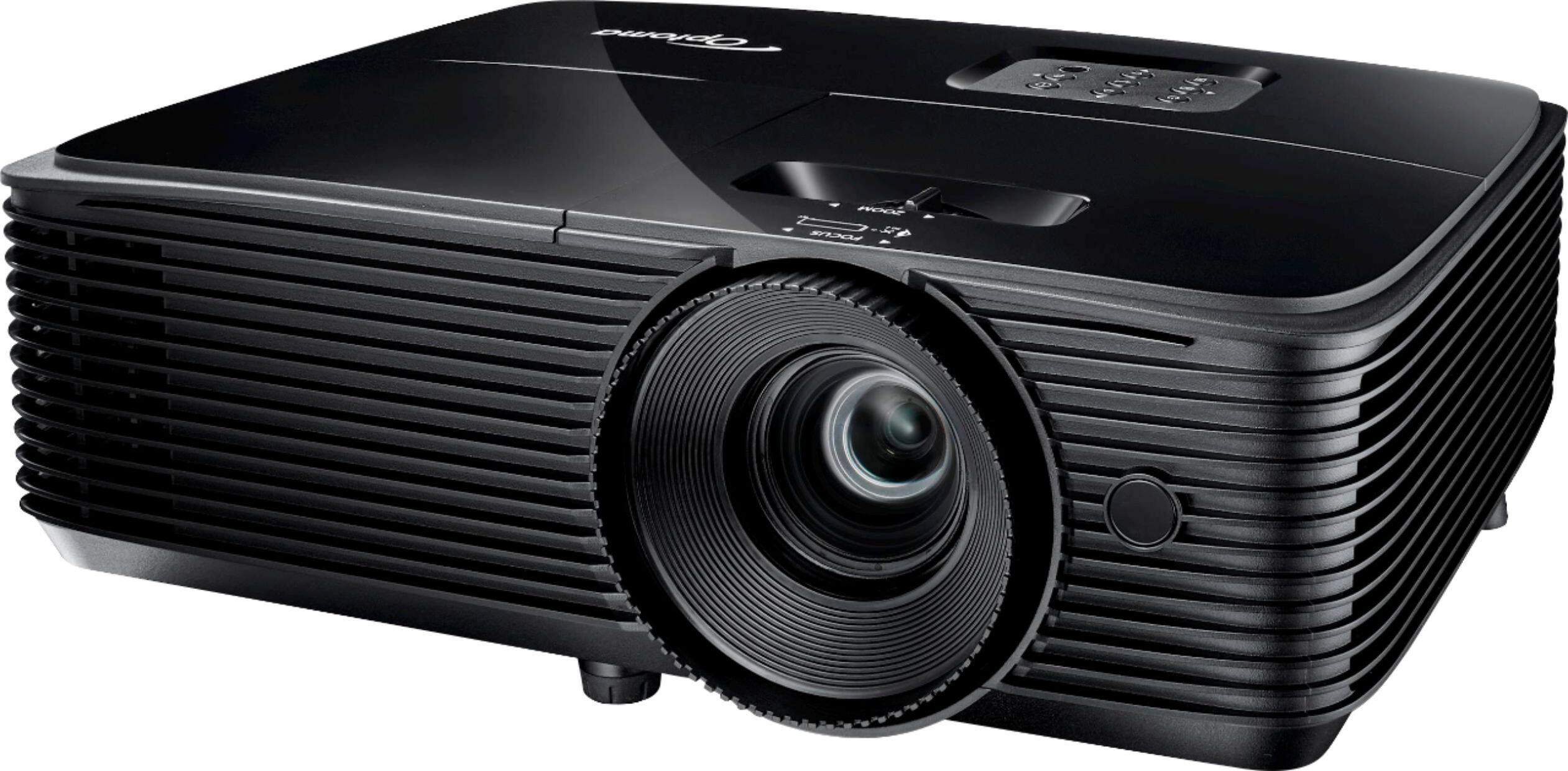 Left. Optoma - H190X Affordable Home & Outdoor Movie Projector HD Ready 720p + 1080p Support, 3900 Lumens, 3D-Compatibility - Black.