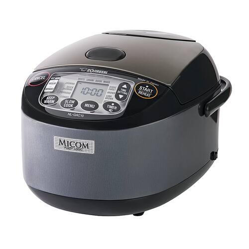 Zojirushi 5.5 Cup Umami Micom Rice Cooker & Warmer Metallic Black - NL-GAC10BM