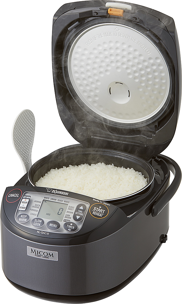 ZOJIRUSHI 【Low Price Guarantee】Micom Rice Cooker Warmer with Steaming Basket  1L, 5.5 Cups, NS-TSC10, 120 Volts 