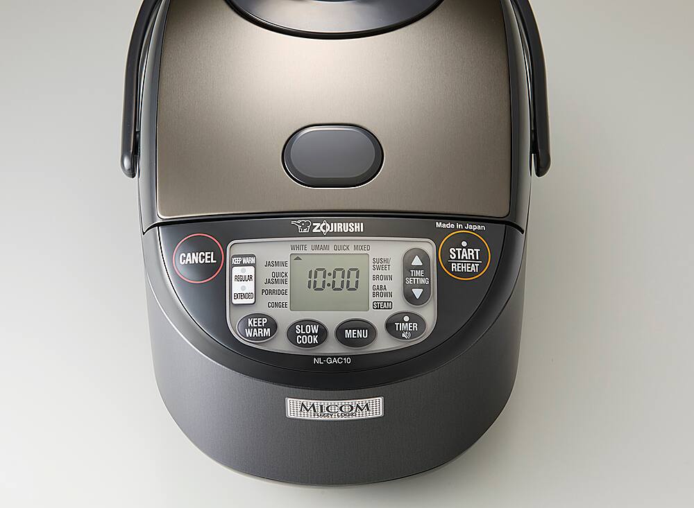 Alt View 15. Zojirushi - 10 Cup Umami Micom Rice Cooker & Warmer - Metallic Black.