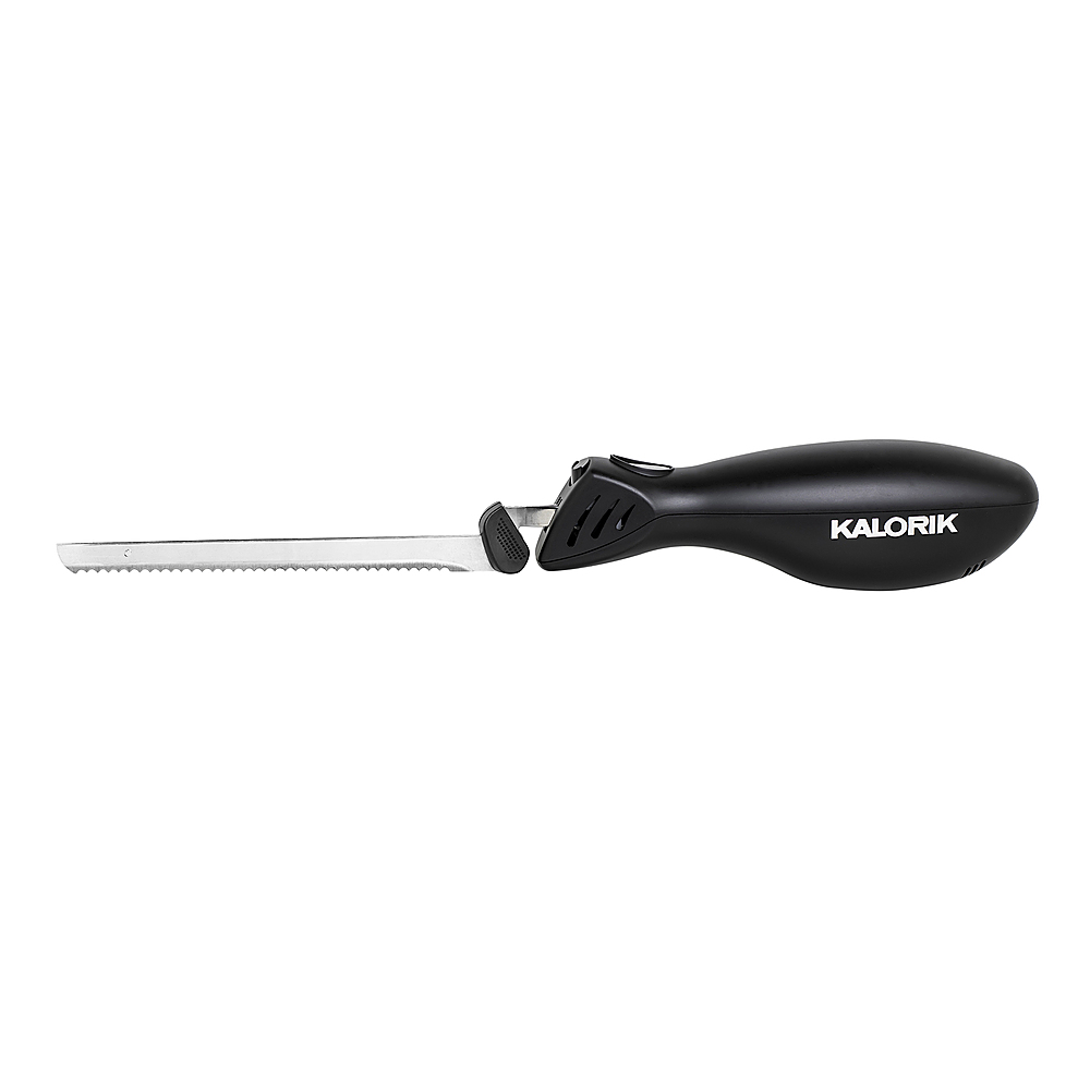 Angle View: Kalorik - Cordless Electric Knife with Fish Fillet Blade - Black