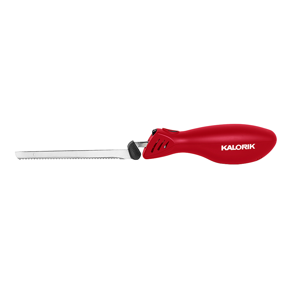 Angle View: Kalorik - Cordless Electric Knife with Fish Fillet Blade - Red