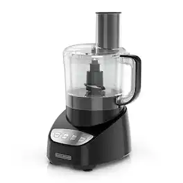 Black+Decker - Easy Assembly 8-Cup Food Processor - Black