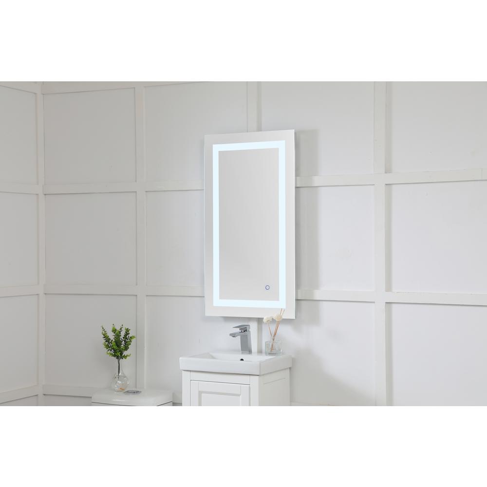 Alt View 9. Elegant Decor - Helios 20in x 36in Hardwired LED mirror - Silver.