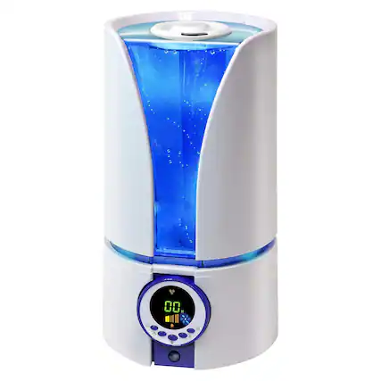 Front. Comfort Zone - Comfort Zone Ultrasonic Filter Free Humidifier with Digital Controls, White - White.