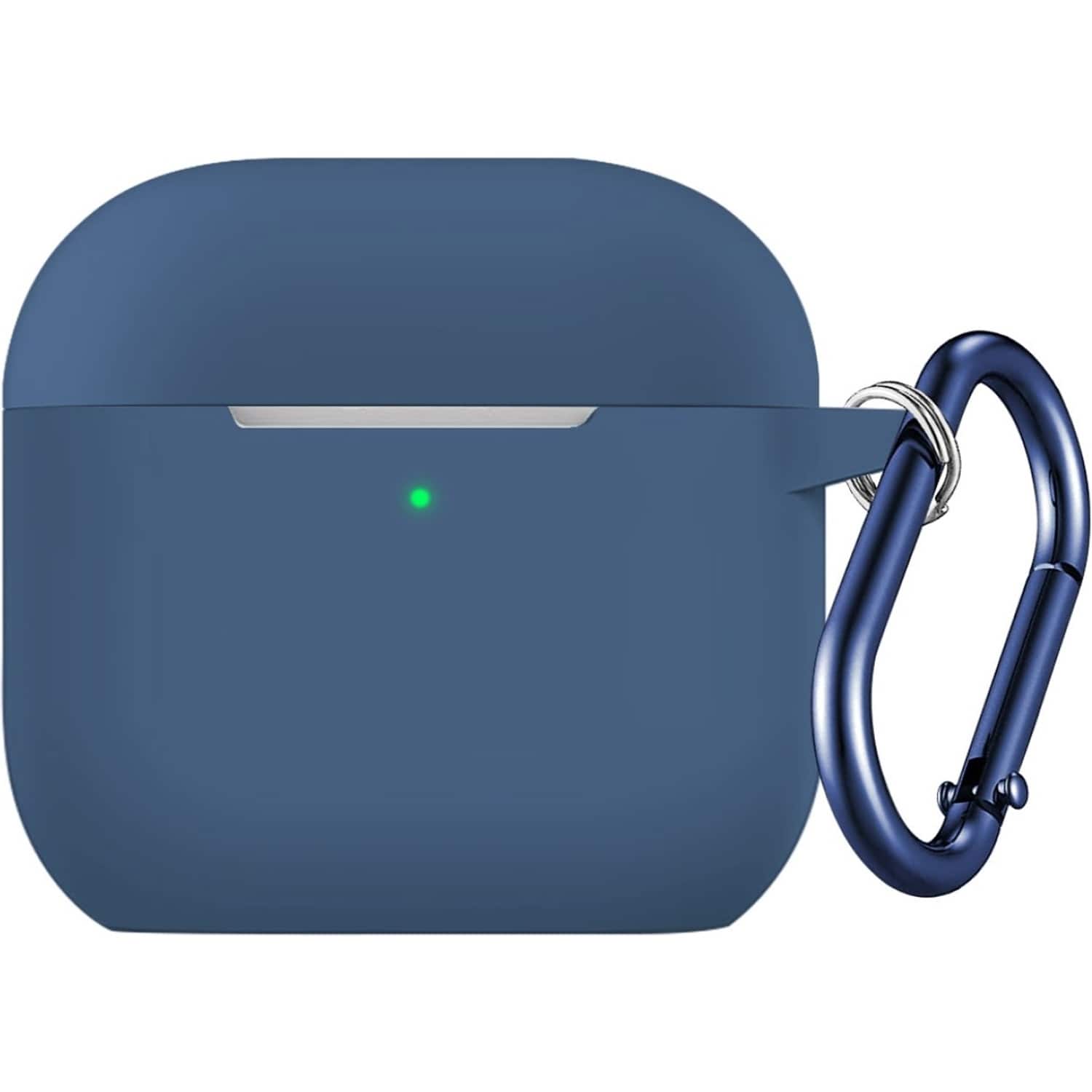 Front. SaharaCase - Venture Series Silicone Case for Apple AirPods 4 and AirPods 4 with Active Noise Cancellation - Midnight Blue.