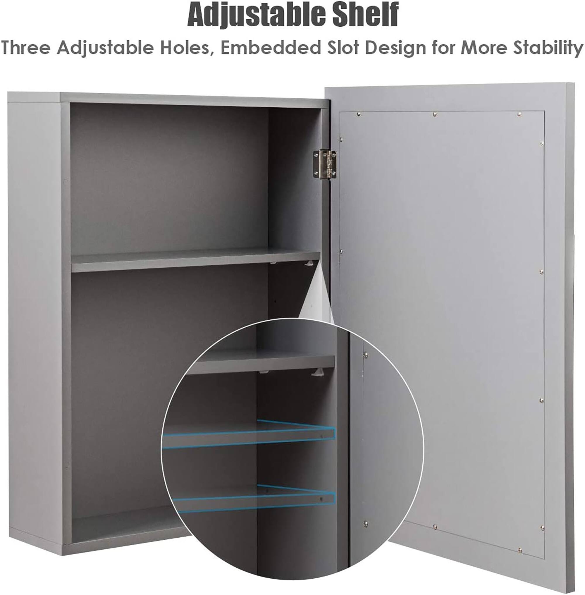 Adjustable Shelf

Three Adjustable Holes, Embedded Slot Design for More Stability