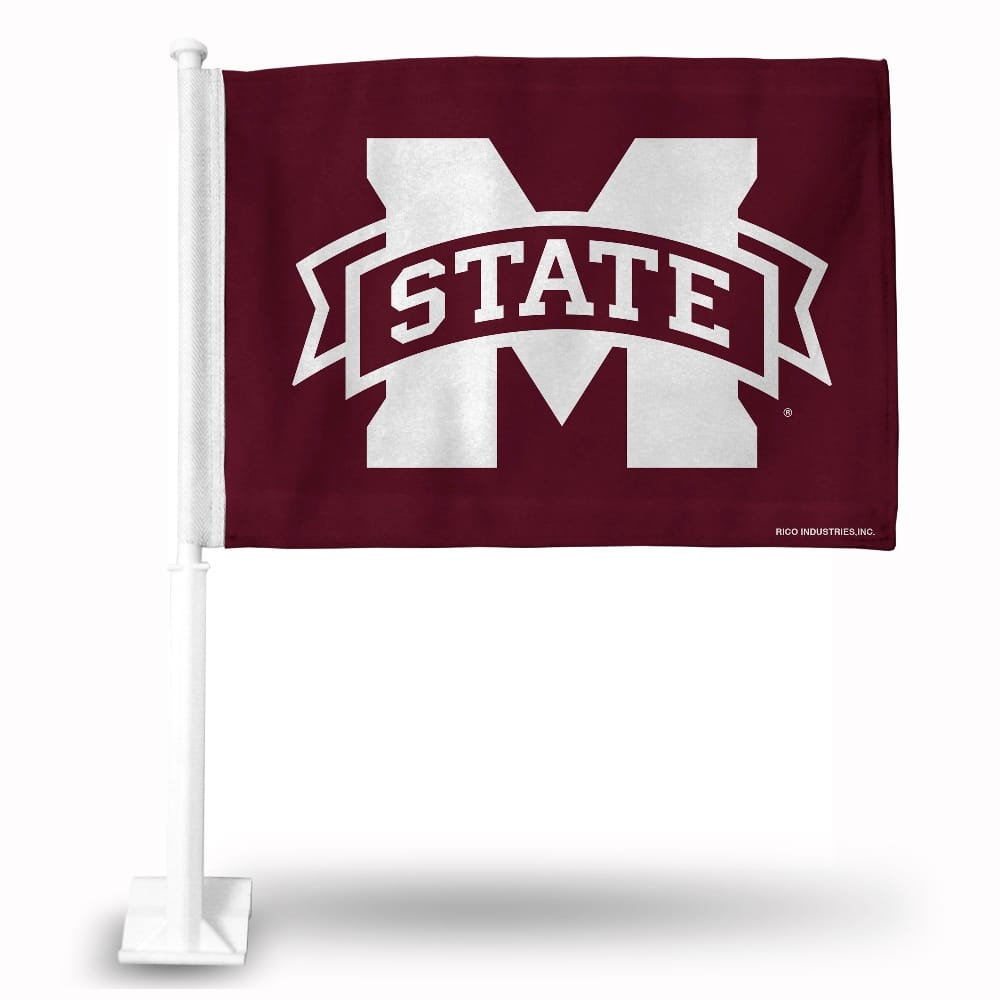 Rico Industries - Mississippi State Bulldogs 11x14 Window Mount Double-Sided Car Flag - Multi