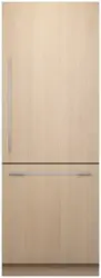 Fisher & Paykel - 15.9 cu. Ft Column Bottom Mount Refrigerator Freezer Panel Ready Ice and Water RH - Custom Panel Ready - Front_Zoom
