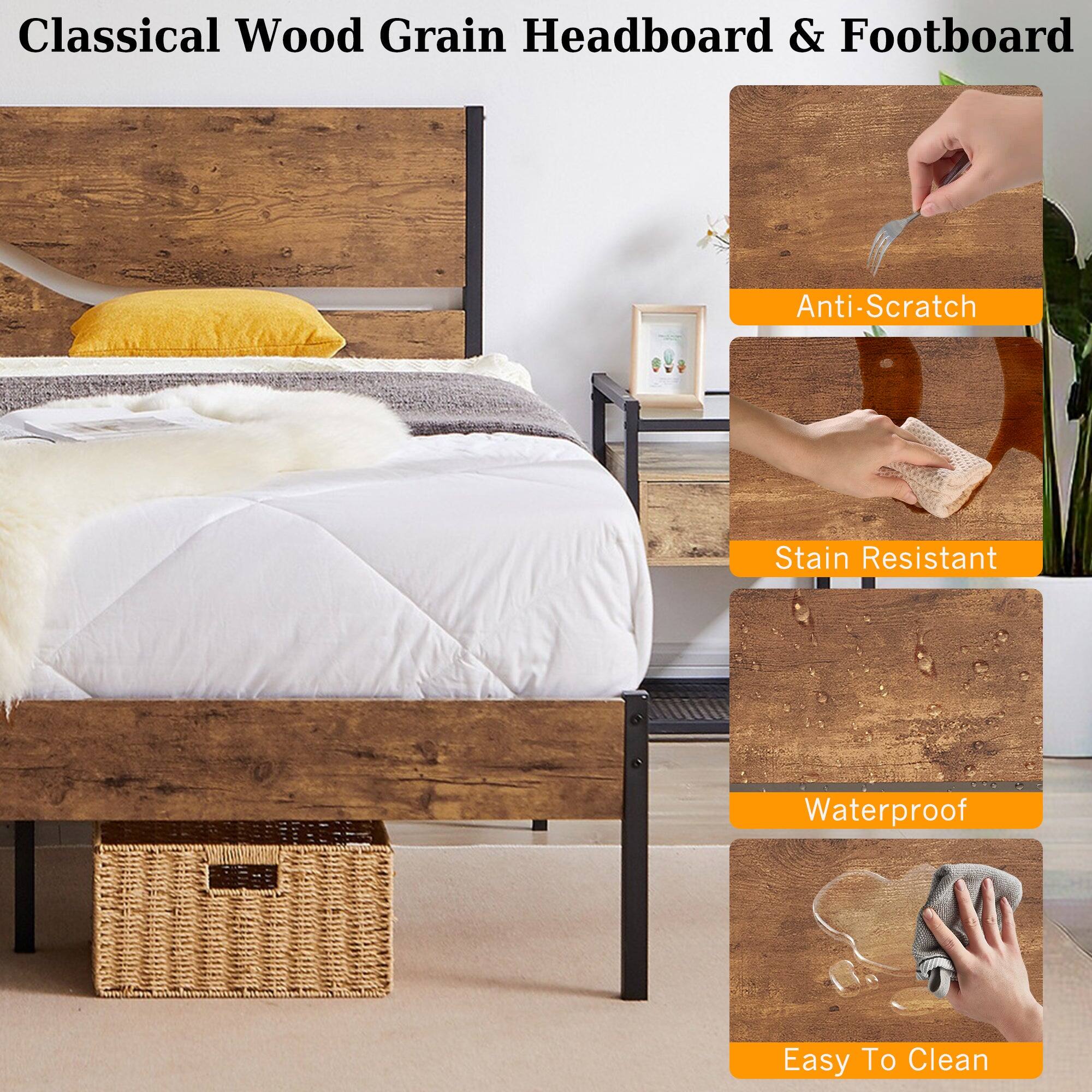 Classical Wood Grain Headboard & Footboard

- Anti-Scratch
- Stain Resistant
- Waterproof
- Easy To Clean