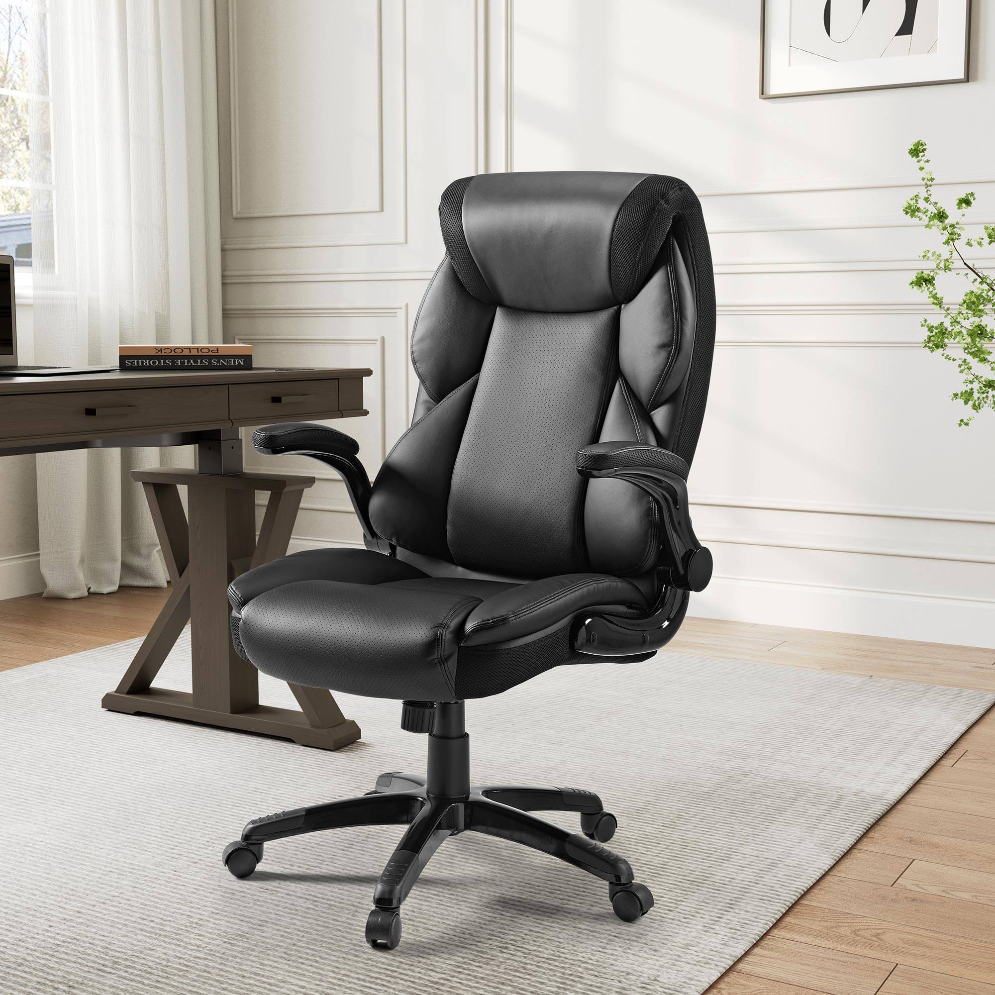 Eureka Ergonomic - High Back Office Chair Executive Home Office Desk Chair - Black - Thumbnail 2