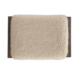 Liberty Furniture Industries - Broadmore Upholstered Console Stool - Faux Sheepskin - Cobblestone Brown