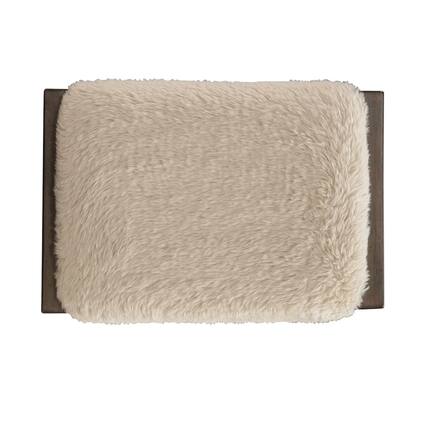 Front. Liberty Furniture Industries - Broadmore Upholstered Console Stool - Faux Sheepskin - Cobblestone Brown - Cobblestone Brown.