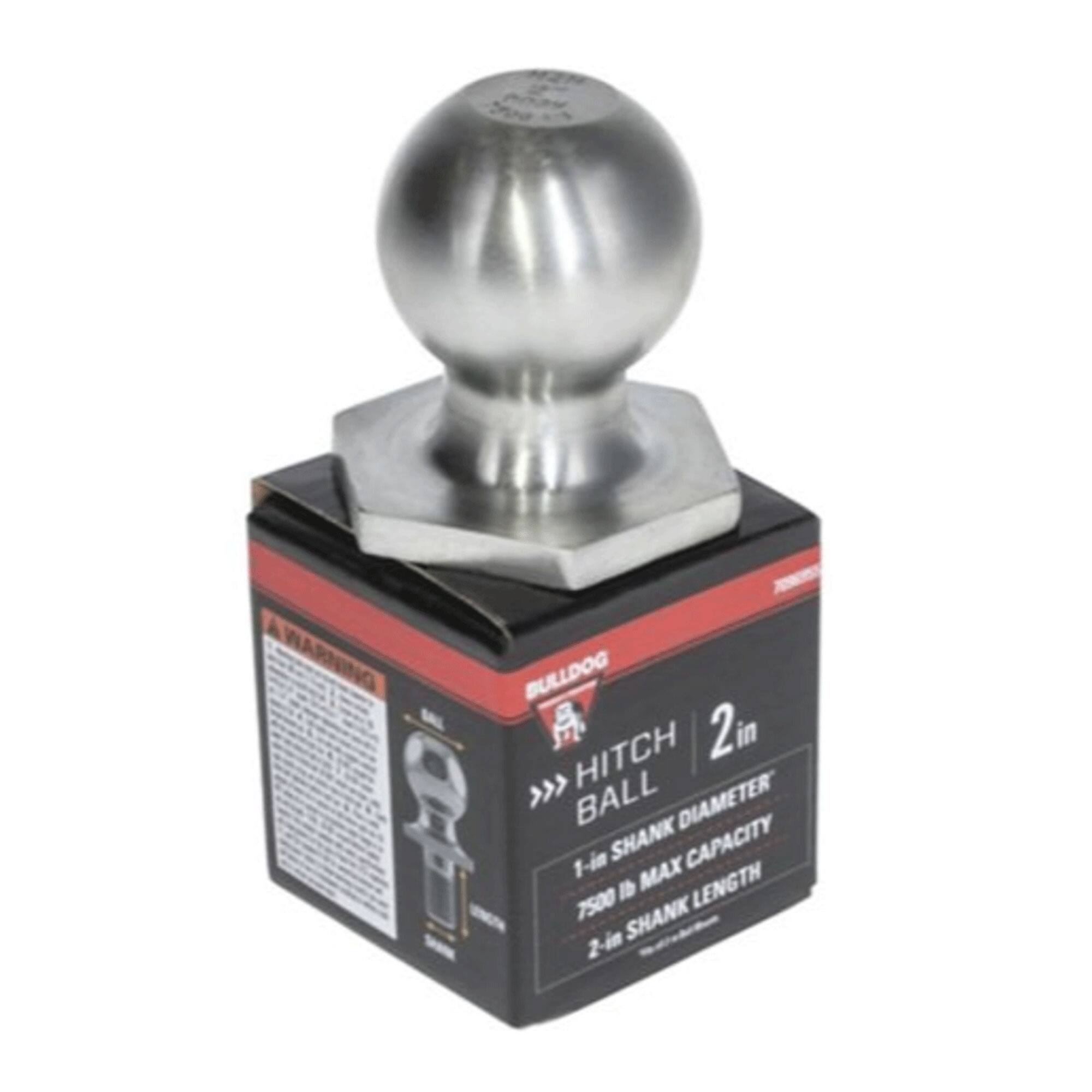 BULLDOG  
HITCH BALL  
2 in  
1-in SHANK DIAMETER  
7500 lb MAX CAPACITY  
2-in SHANK LENGTH