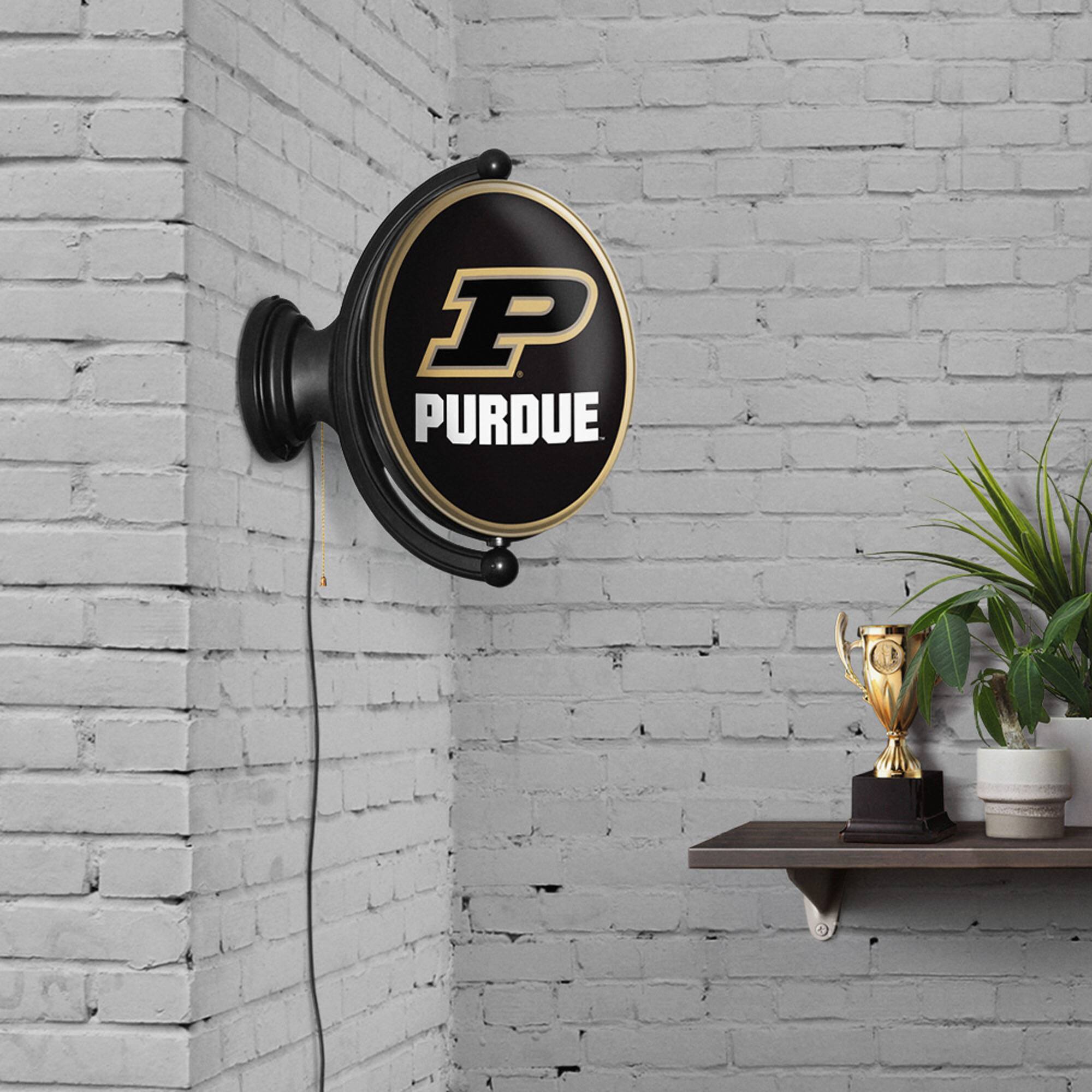 Alt View 2. The Fan-Brand - Purdue Boilermakers Logo 21'' x 23'' Rotating Lighted Wall Sign - Multicolor.