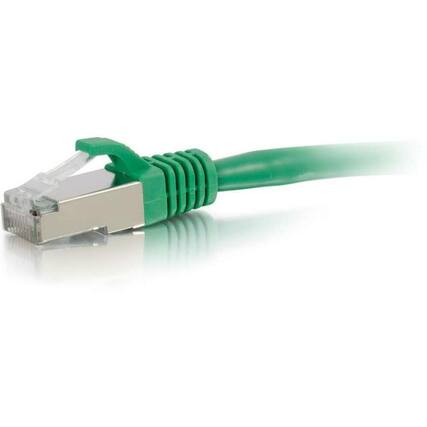 Front. C2G - C2G 35ft Cat6 Snagless Shielded (STP) Network Patch Cable - Green.
