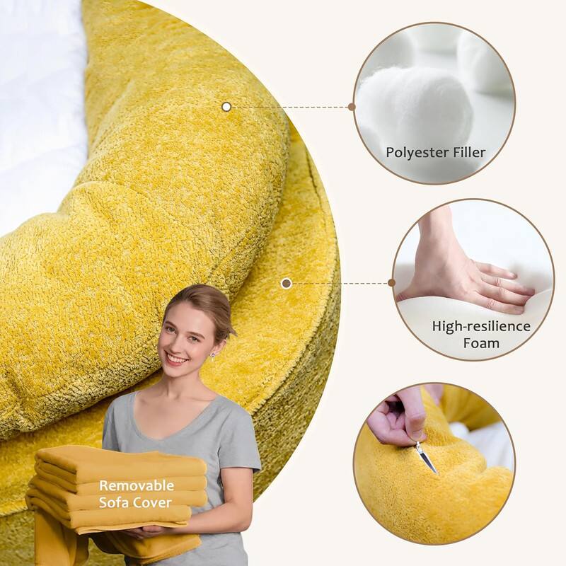 Polyester Filler  
High-resilience Foam  
Removable Sofa Cover