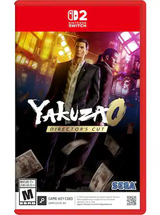 92 NINTENDO SWITCH. 6 K I THA YAkUZAO DIRECTOR'S CUT MATURE 17+ JEUNES ADULTES 17+ SEGA M O GAME-KEY CARD Telchargement 47 GB Full game download via Internet required. See back. Chargement du jeu complet (49 Go) nécessaire. Voir verso. ESRB CARTE CLÉ DE JEU support.nintendo.com/switch2/gamekeycard - M (Mature 17+)