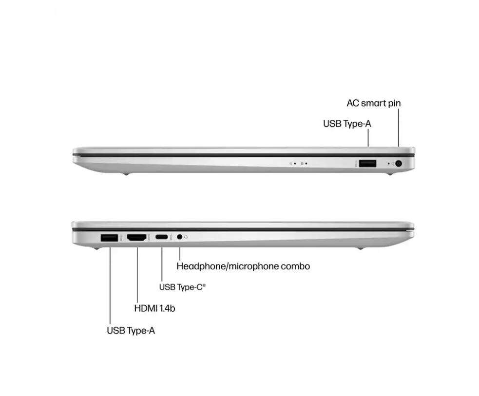 AC smart pin  
USB Type-A  
Headphone/microphone combo  
USB Type-C  
HDMI 1.4b  
USB Type-A