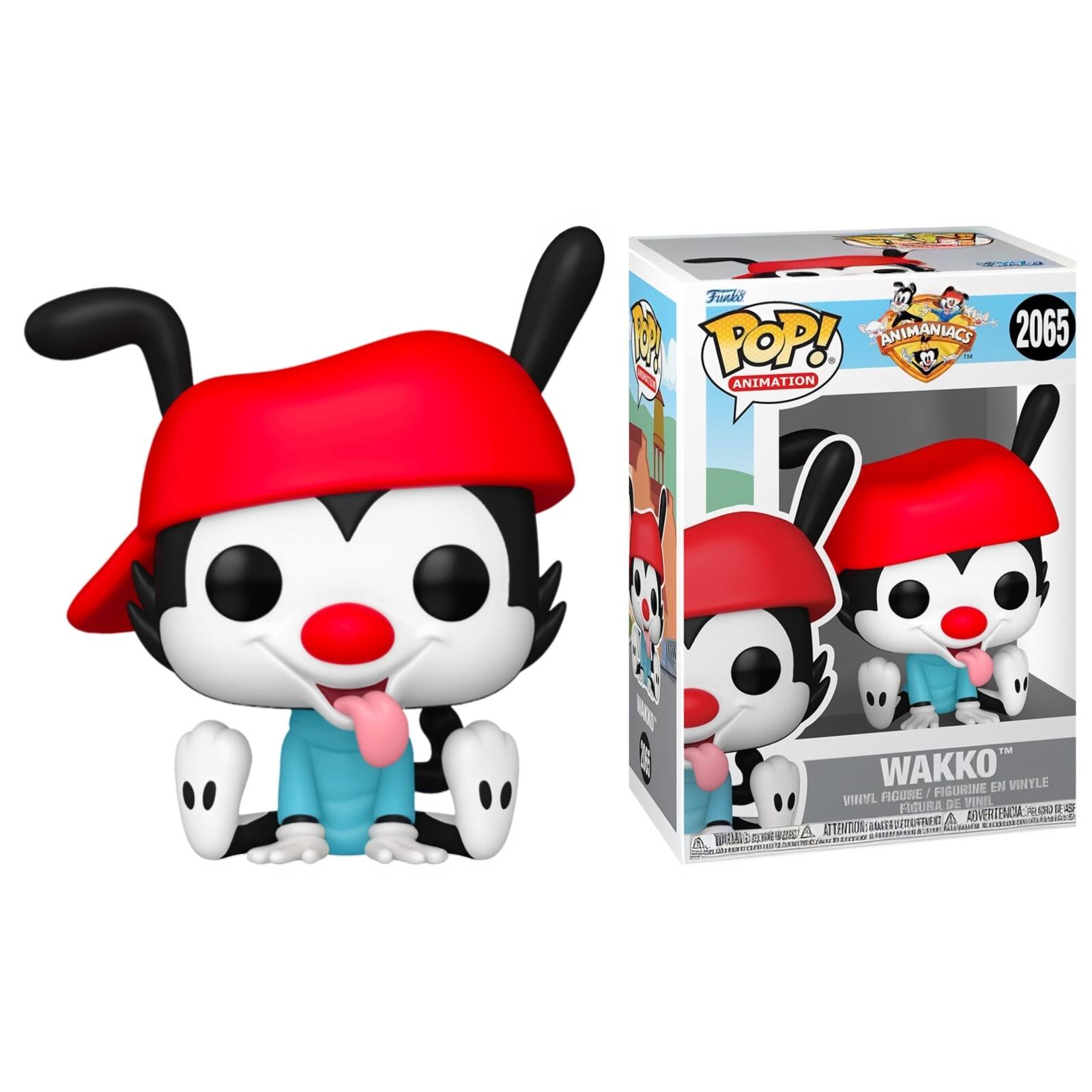 Sure, here is the corrected and grouped text:

---

**Funko**

**POP! Animation**

**Animaniacs**

**2065**

**Wakko**

**Vinyl Figure / Figurine en Vinyle / Figura de Vinilo / Figura de Vinil**

**Attention: Small parts. Not for children under 3 years.**

**Ages 3 and up / 3 ans et plus / 3 años y más / 3 Jahre und älter**

**WARNING: CHOKING HAZARD - Small parts. Not for children under 3 years.**

**© Warner Bros. Entertainment Inc.**

**© 2021 Funko**

---