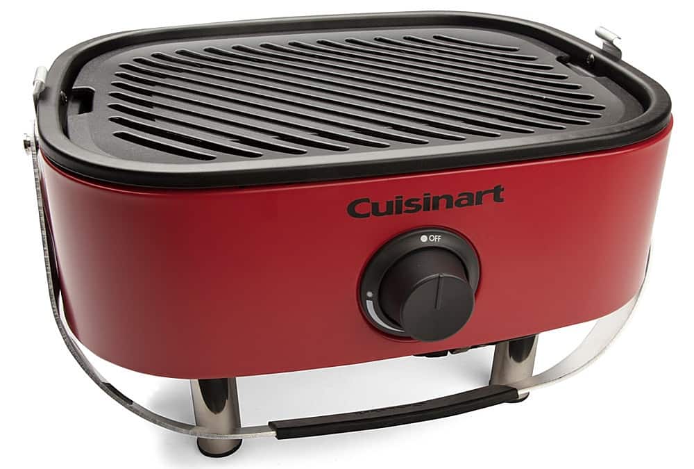 Alt View 11. Cuisinart - Venture Portable Gas Grill - Red/Black/Wood.