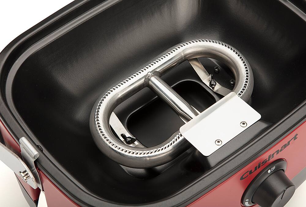 Alt View 14. Cuisinart - Venture Portable Gas Grill - Red/Black/Wood.