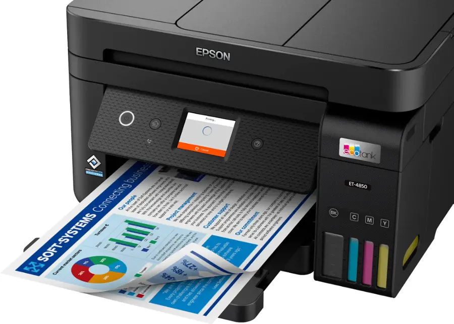 Alt View 21. Epson - EcoTank ET-4850 All-in-One Supertank Inkjet Printer - Black.