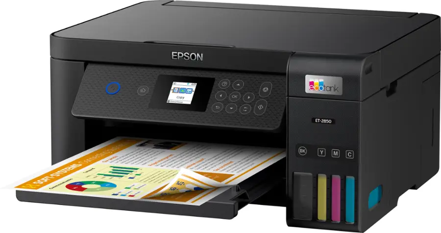Alt View 18. Epson - EcoTank ET-2850 All-in-One Supertank Inkjet Printer - Black.
