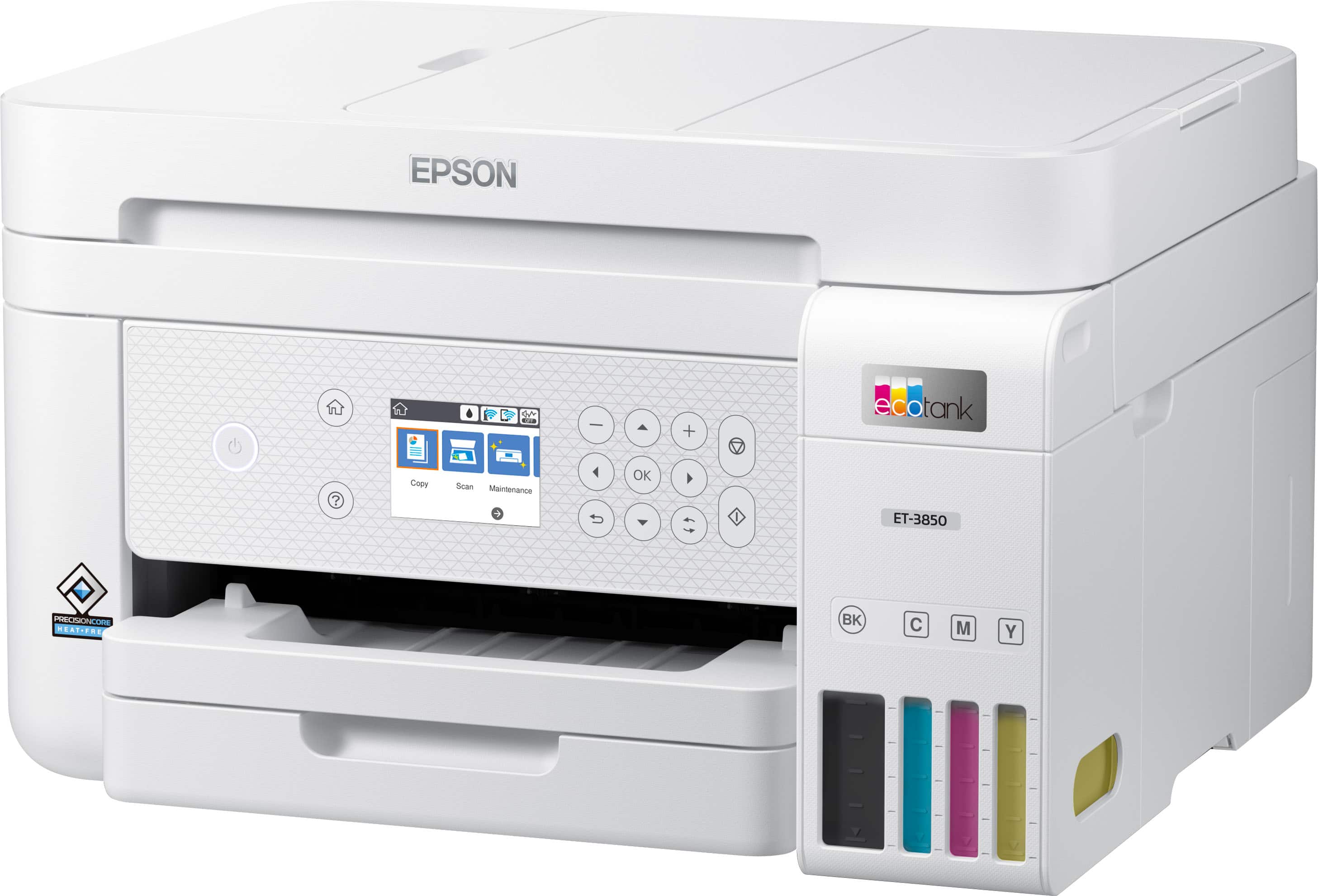 Alt View 15. Epson - EcoTank ET-3850 All-in-One Supertank Inkjet Printer - White.