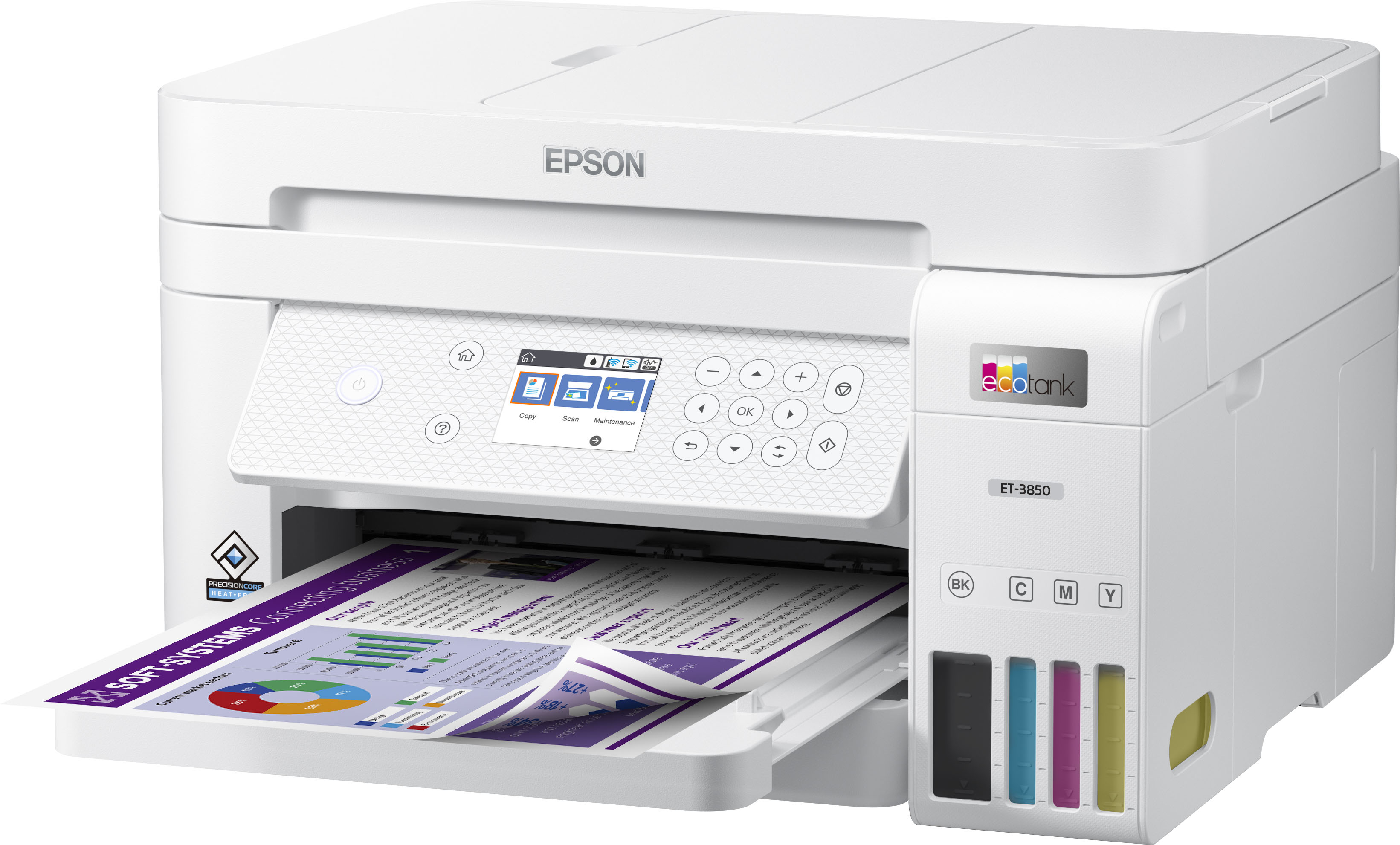 Epson EcoTank Pro ET-5150 Wireless All-in-One Supertank Printer White  C11CJ89201 - Best Buy