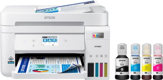Epson - EcoTank ET-4850 All-in-One Supertank Inkjet Printer - White