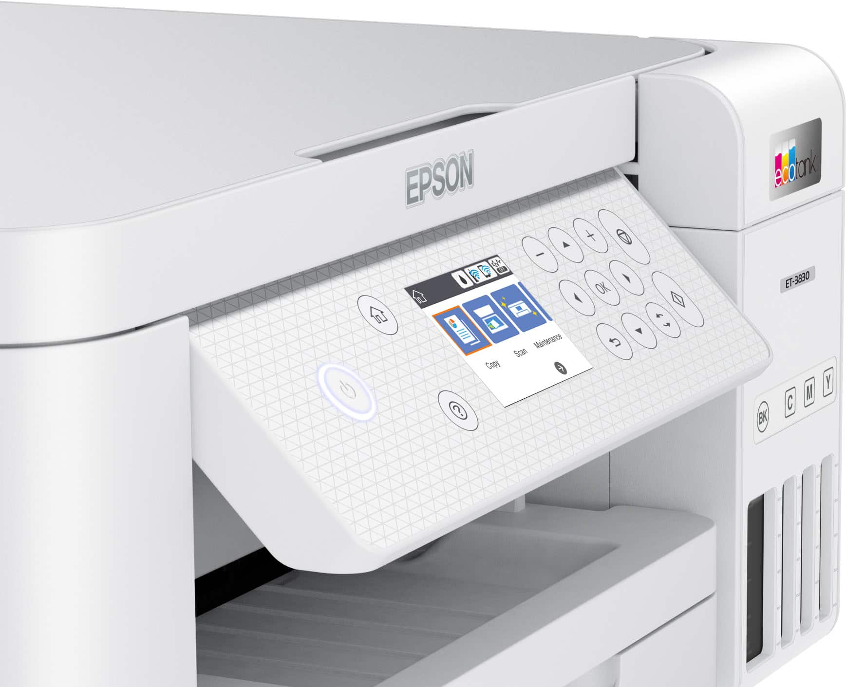 Alt View 18. Epson - EcoTank ET-3830 All-in-One Supertank Inkjet Printer - White.