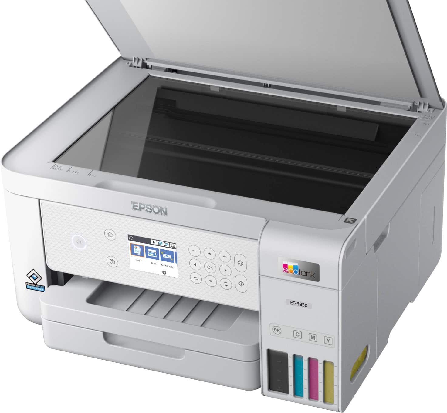 Alt View 20. Epson - EcoTank ET-3830 All-in-One Supertank Inkjet Printer - White.