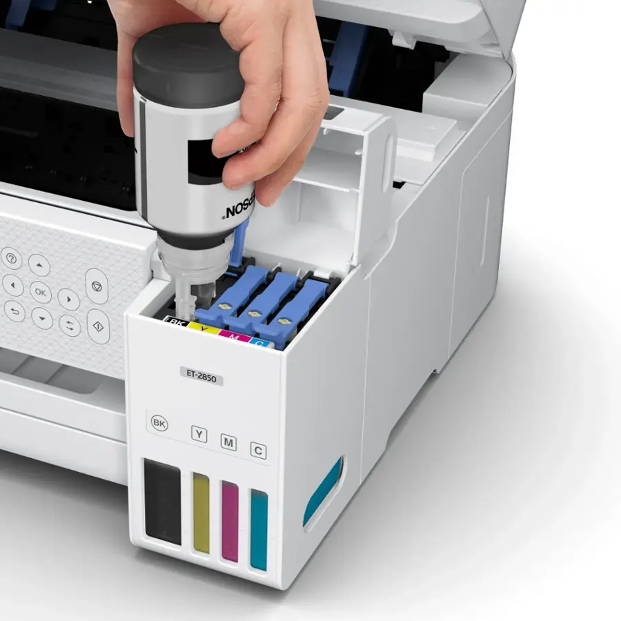 Alt View 18. Epson - EcoTank ET-2850 All-in-One Supertank Inkjet Printer - White.