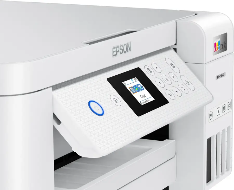 Alt View 20. Epson - EcoTank ET-2850 All-in-One Supertank Inkjet Printer - White.