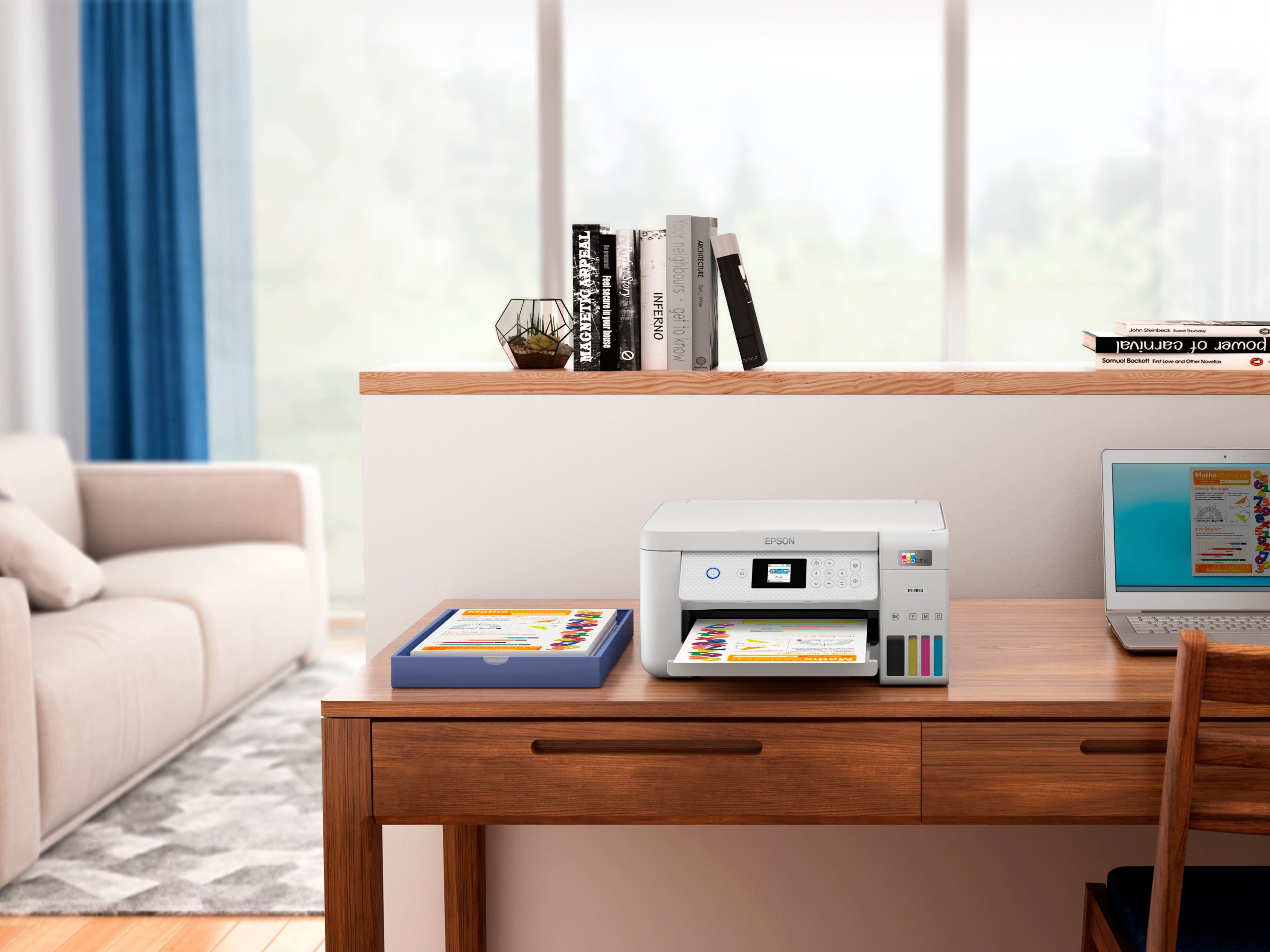 Alt View 24. Epson - EcoTank ET-2850 All-in-One Supertank Inkjet Printer - White.