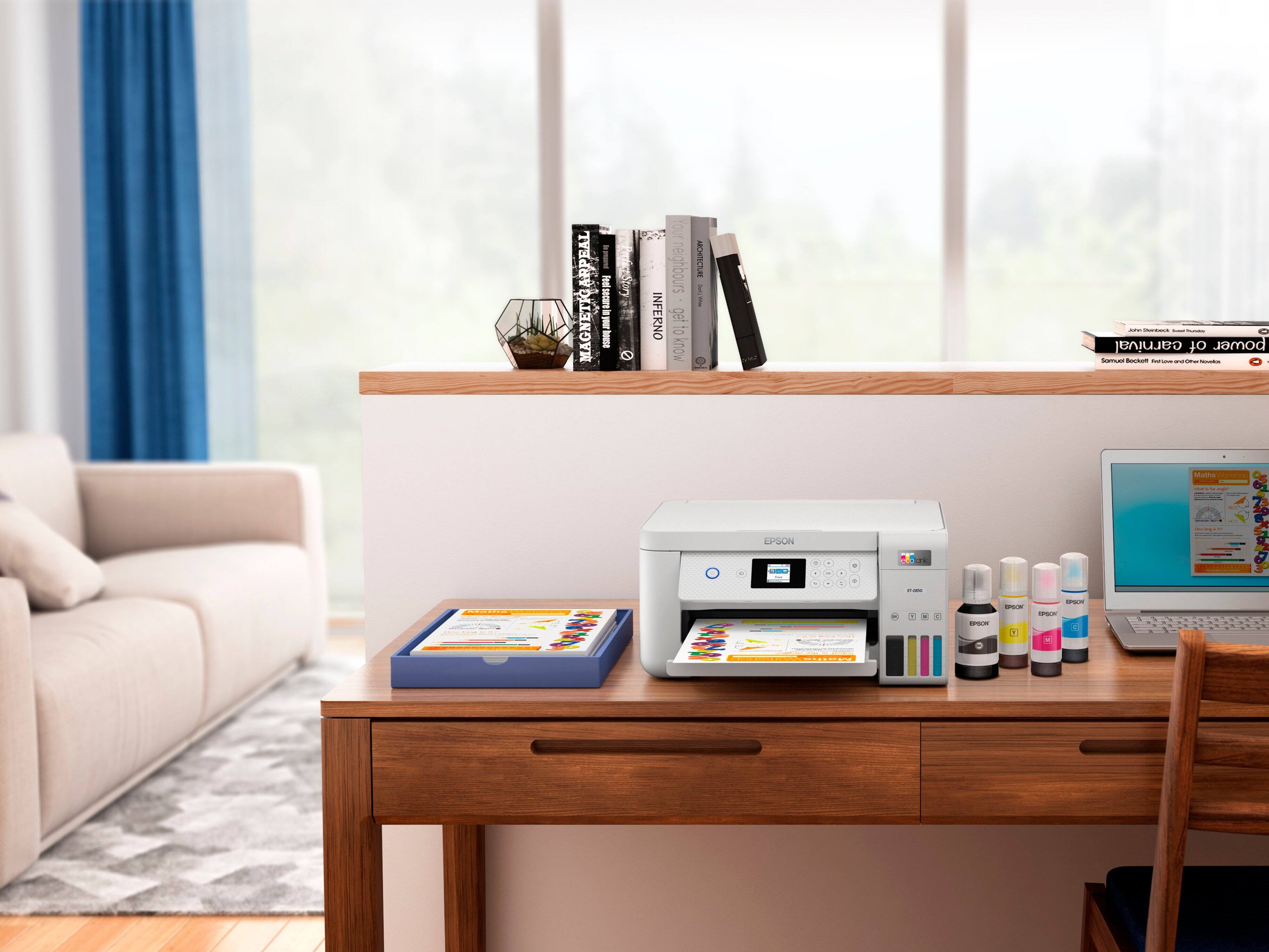 Alt View 25. Epson - EcoTank ET-2850 All-in-One Supertank Inkjet Printer - White.