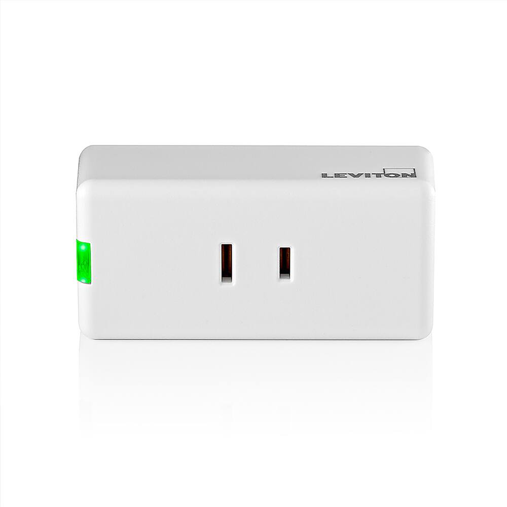 Alt View 11. Leviton - Decora Wi-Fi Smart 300W Single Pole Mini Plug-In Dimmer (2nd Gen) - White.