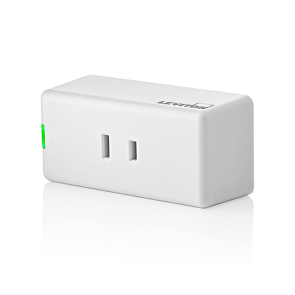 Alt View 1. Leviton - Decora Wi-Fi Smart 300W Single Pole Mini Plug-In Dimmer (2nd Gen) - White.