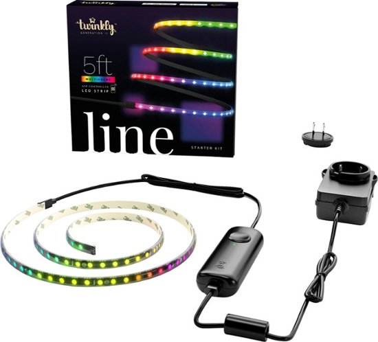 Uitbreiding ga winkelen huren Twinkly Smart Light Strip-Line 100 RGB LED Gen II Starter Kit TWL100BBW-BUS  - Best Buy