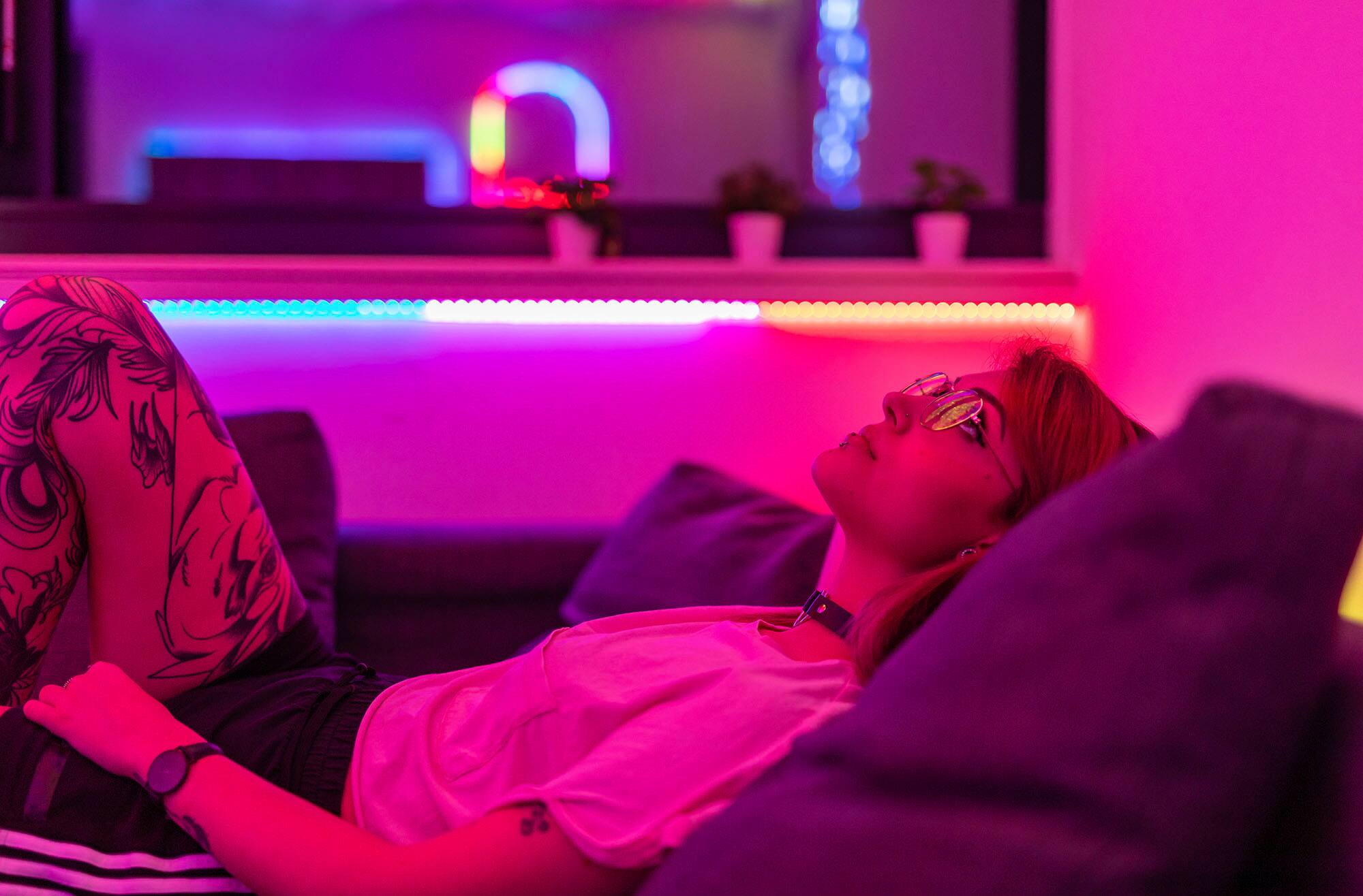 Alt View 20. Twinkly - Smart Light Strip-Line 100 RGB LED Gen II Starter Kit - Black.