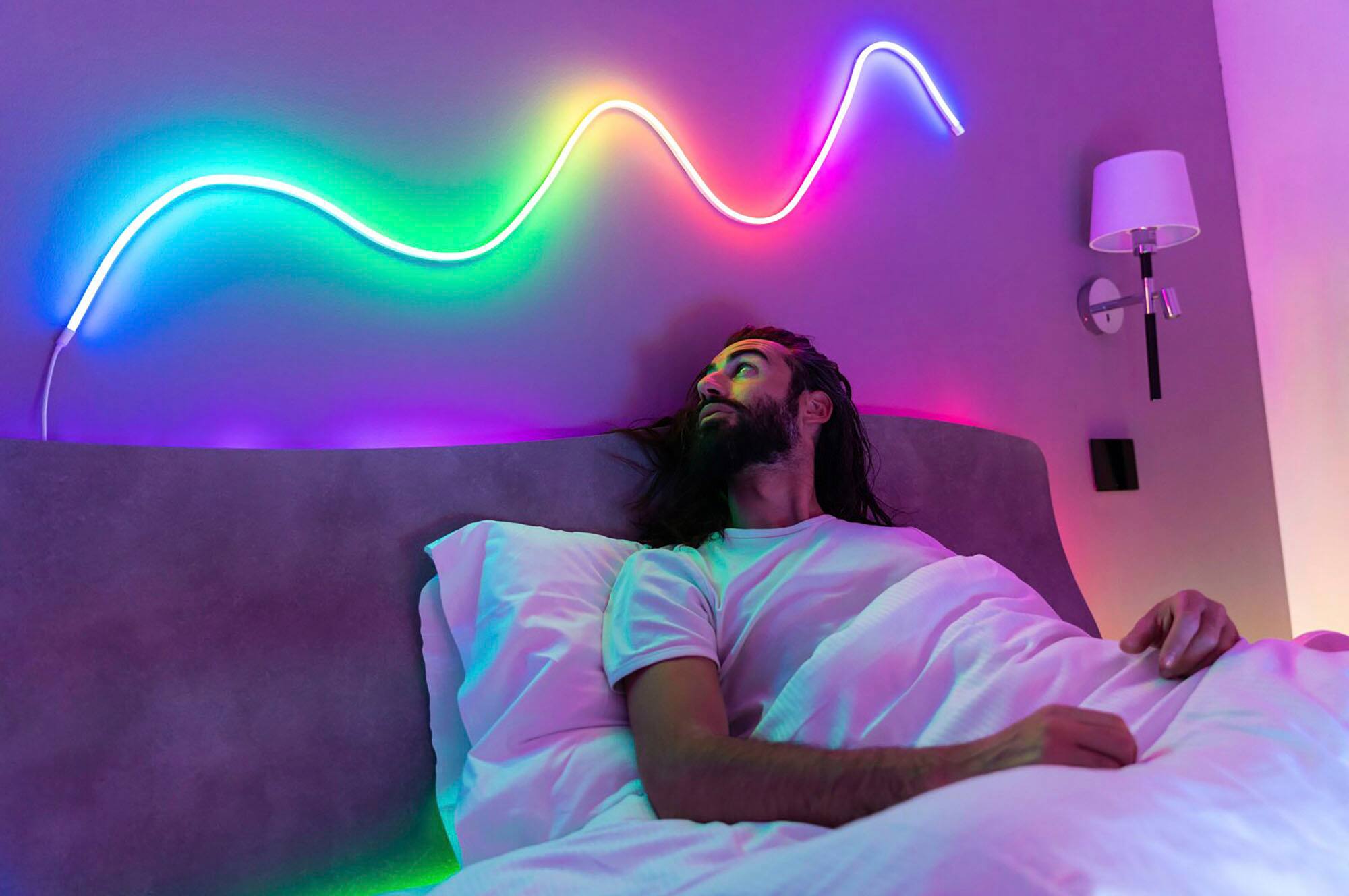 Alt View 12. Twinkly - Smart Light Tube-Flex 200 RGB LED Gen II - White.