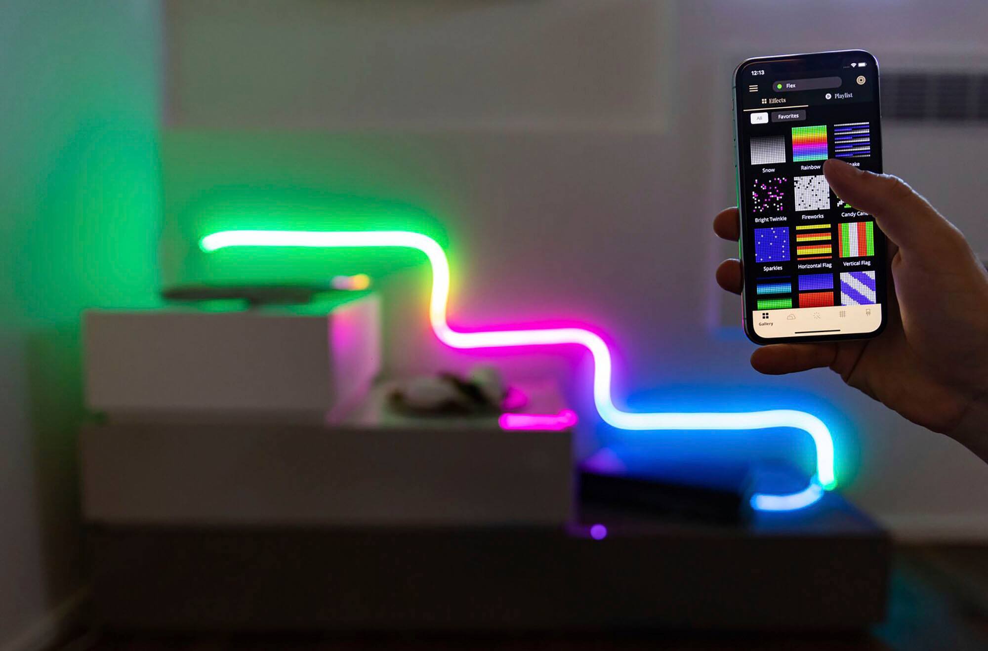 Alt View 13. Twinkly - Smart Light Tube-Flex 200 RGB LED Gen II - White.